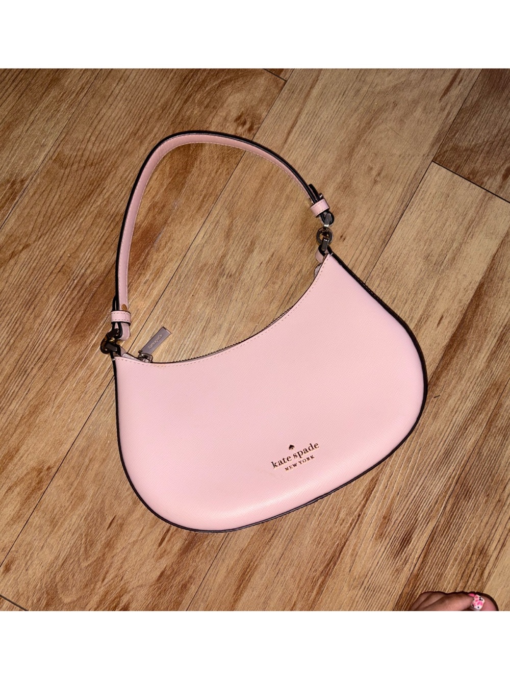 kate spade blush pink leather shoulder bag